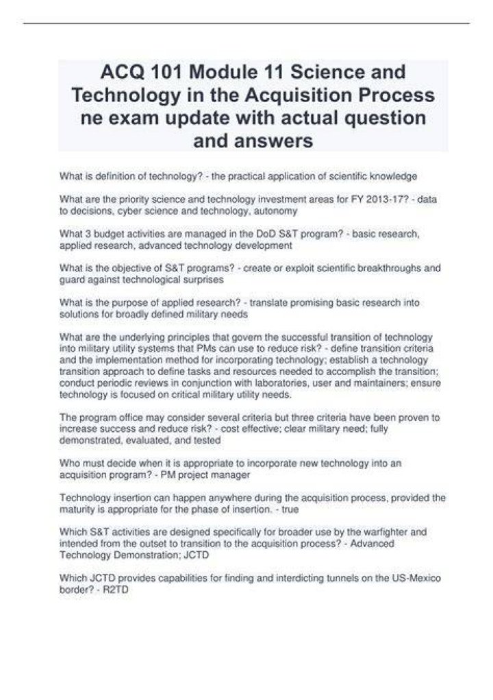 How long does ACQ 101 take?